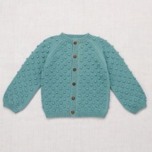 Misha & Puff Summer Popcorn Cardigan Dusty Blue girls size 7/8
